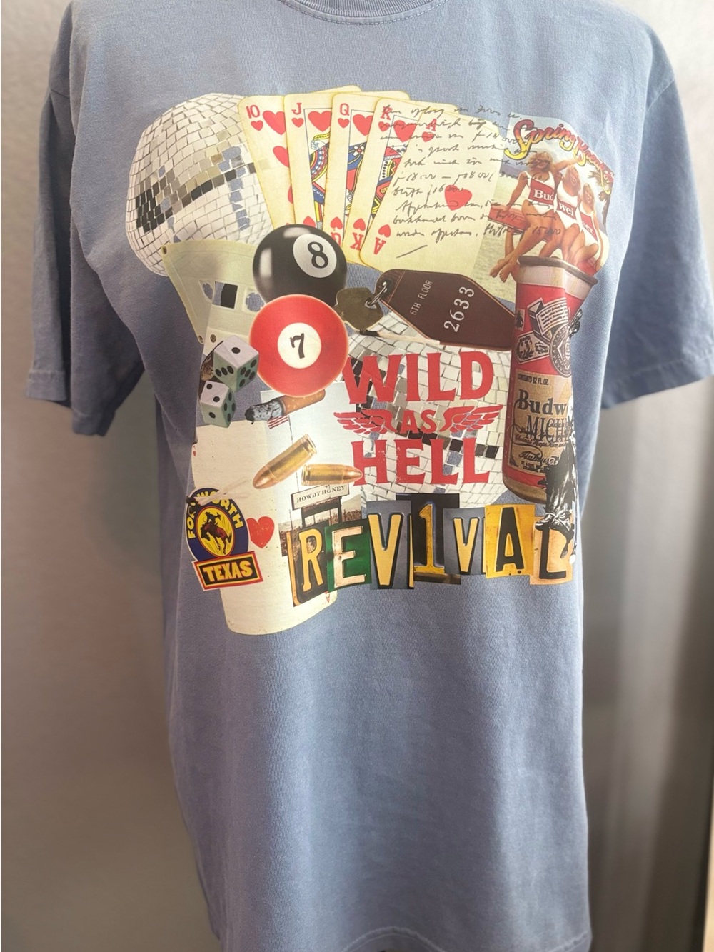 Wild as Hell Revival Graphic Tee - Blue